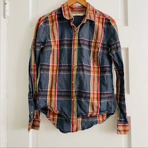 Obey Plaid Button Down Long Sleeve Shirt